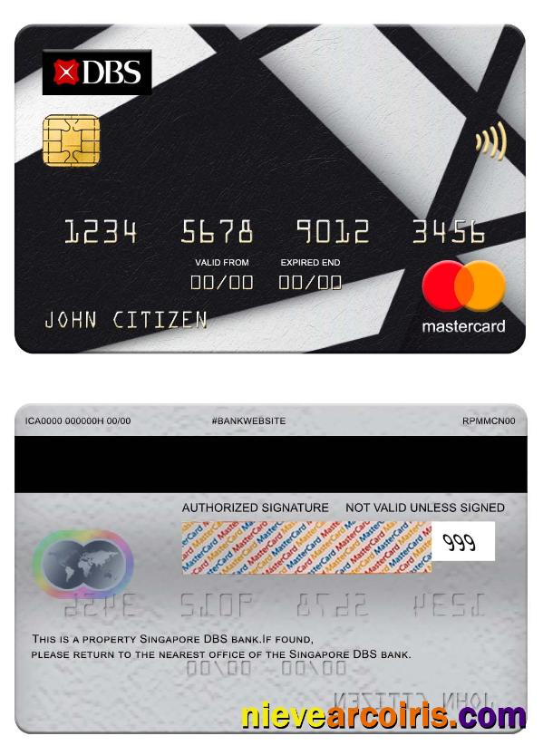 Singapore DBS bank mastercard